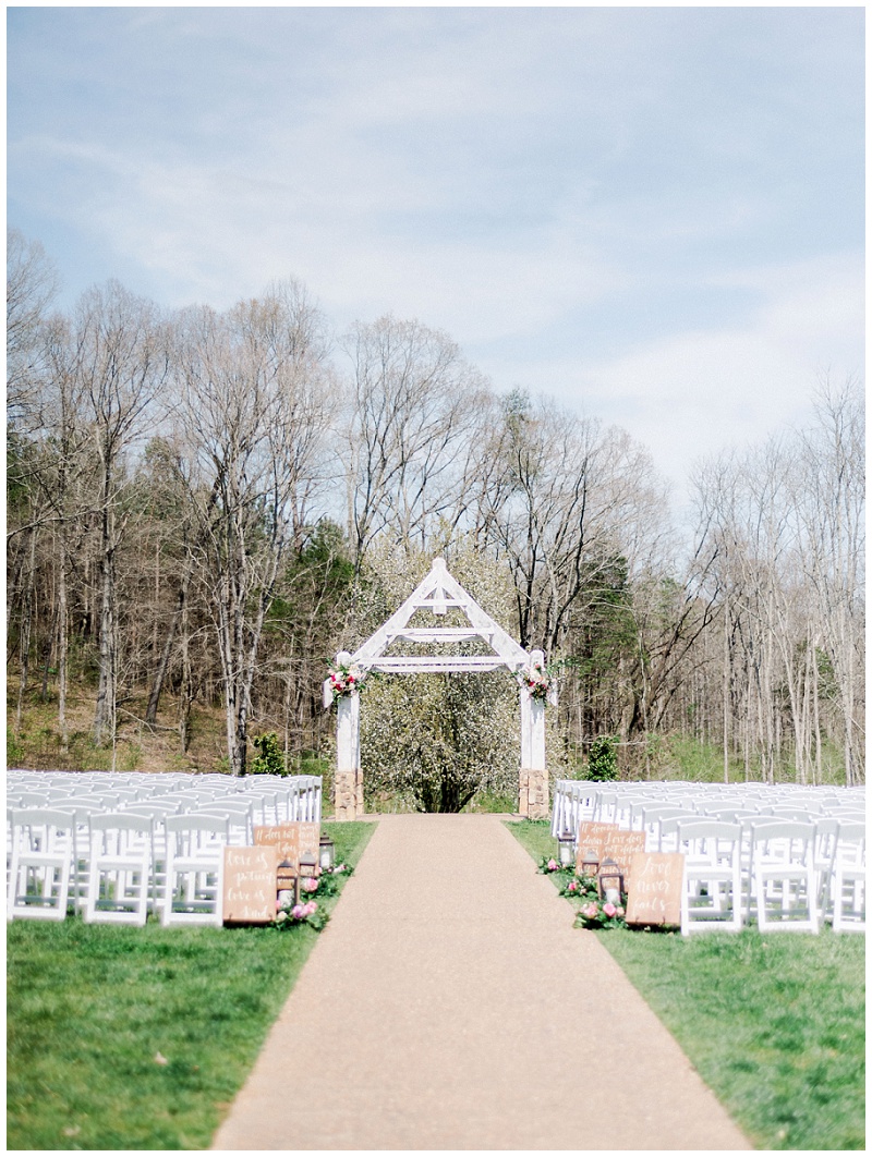 Ramble Creek ceremony Athens TN barn wedding