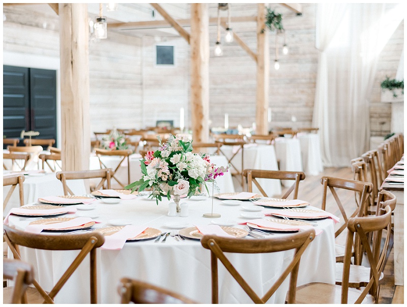 wedding reception table decor setup ramble creek athens tn