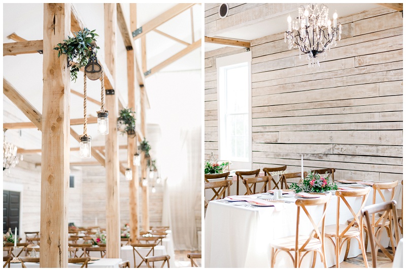 wedding reception table setup athens tn barn venue