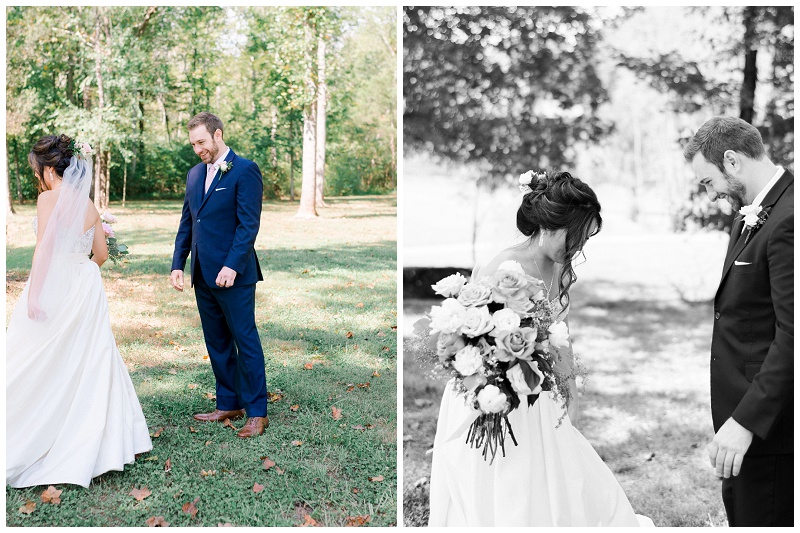 romantic kiss wedding day portrait