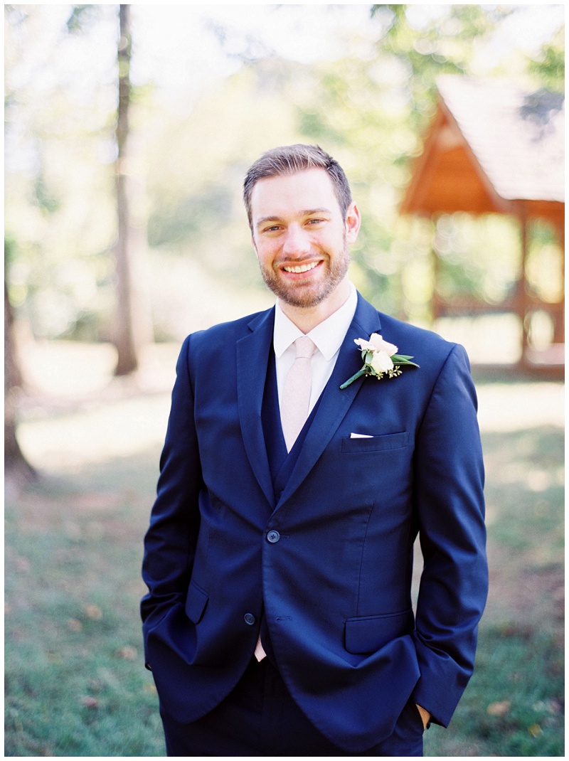 groom smiling candid Athens TN wedding