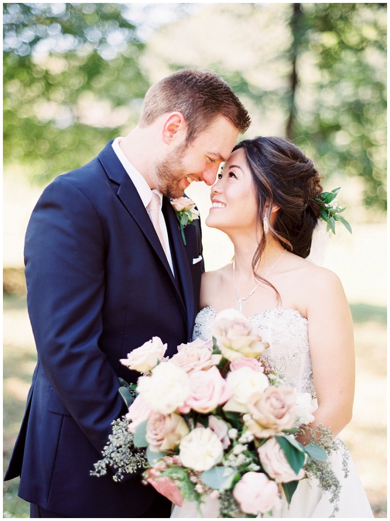bride and groom natural pose