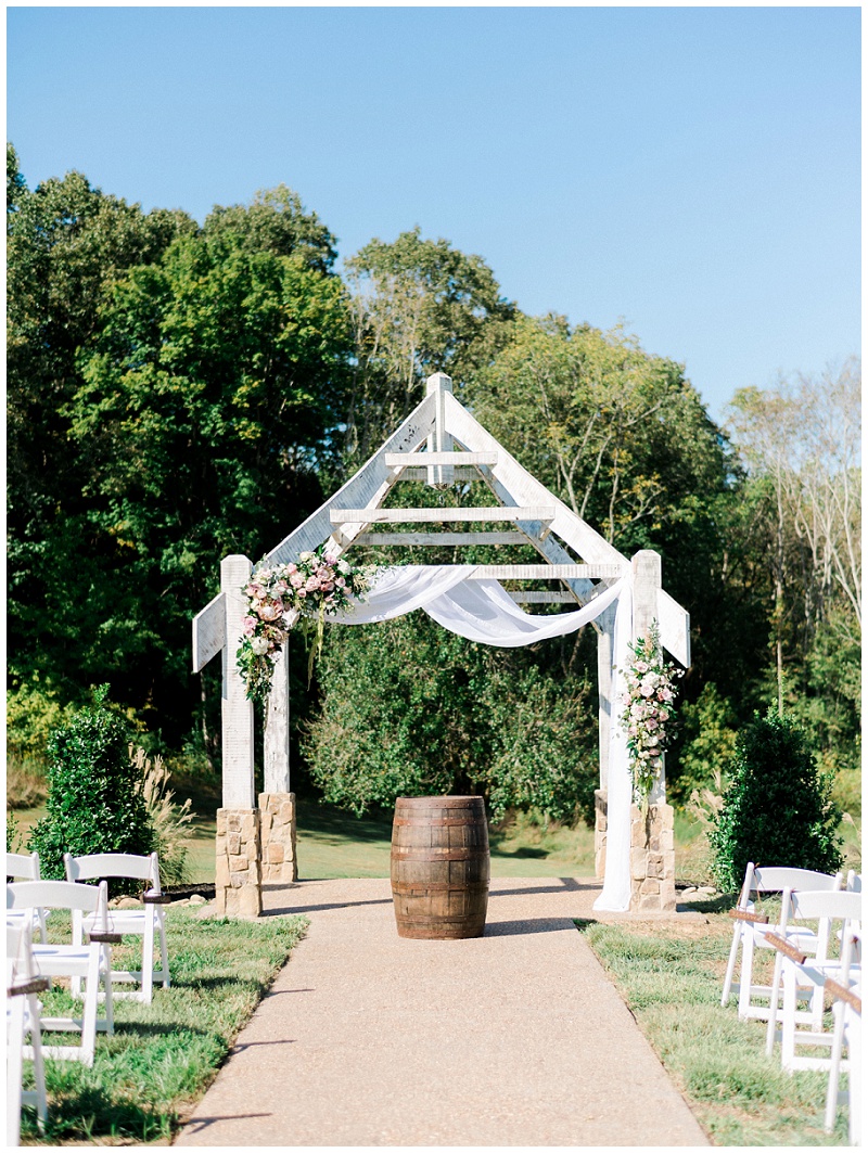 Ramble Creek ceremony Athens TN barn wedding