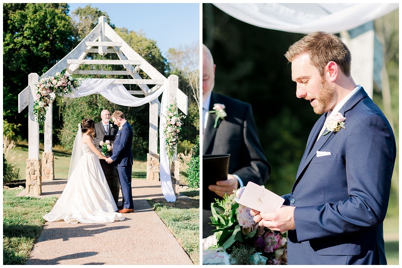 exchanging rings ceremony moment