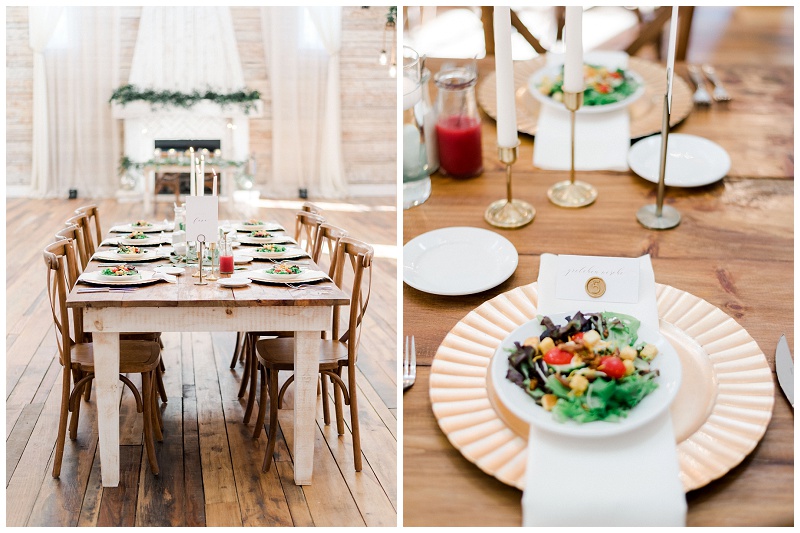 wedding reception tables at ramble creek events wedding venue
