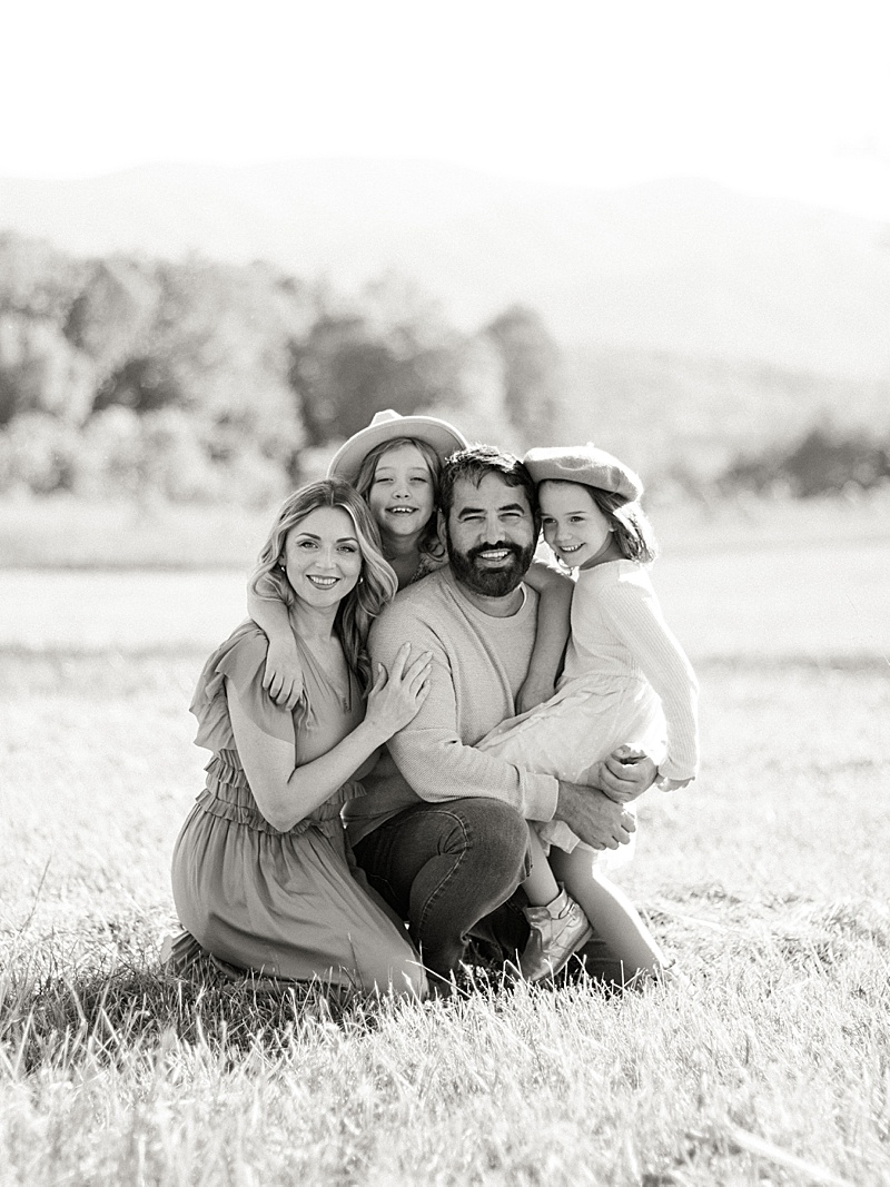 Candid family photography session near Great Smoky Mountains