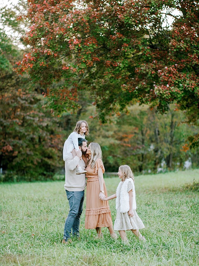 Scenic fall family portraits near Great Smoky Mountains