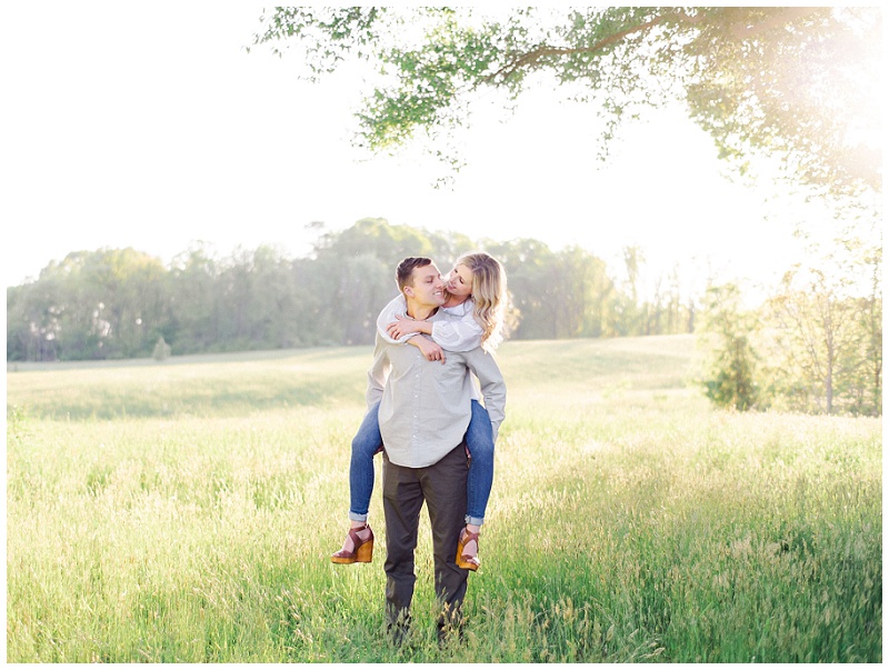 Knoxville TN engagement photographer golden hour portraits