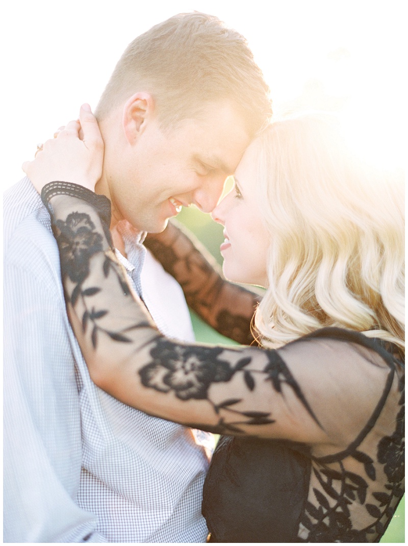 East Tennessee engagement session warm sunlight couple