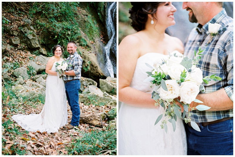 Knoxville TN elopement photographer waterfall portraits