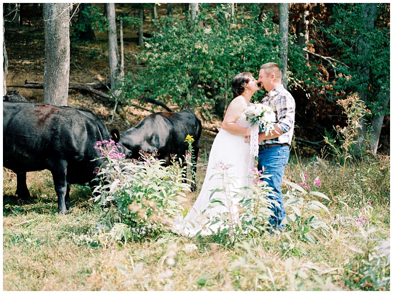 elopement at waterfall near Kingsport TN couple
