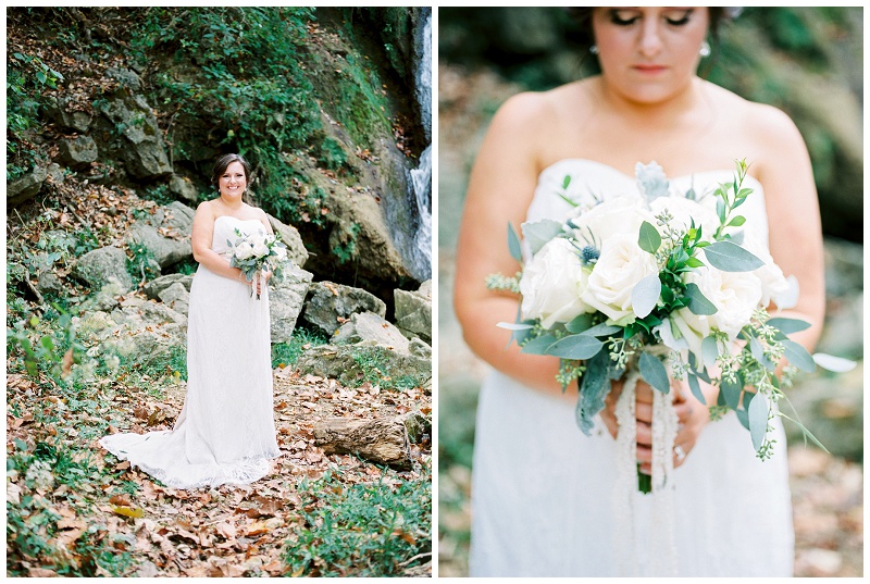 small wedding waterfall location Tennessee photographer