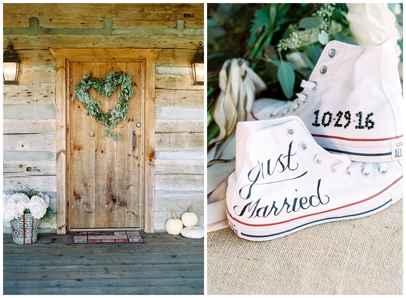 bride getting ready cabin overlooking river Bristol TN