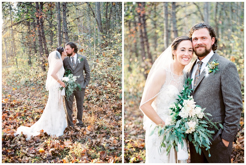 romantic bride and groom fall wedding Tennessee