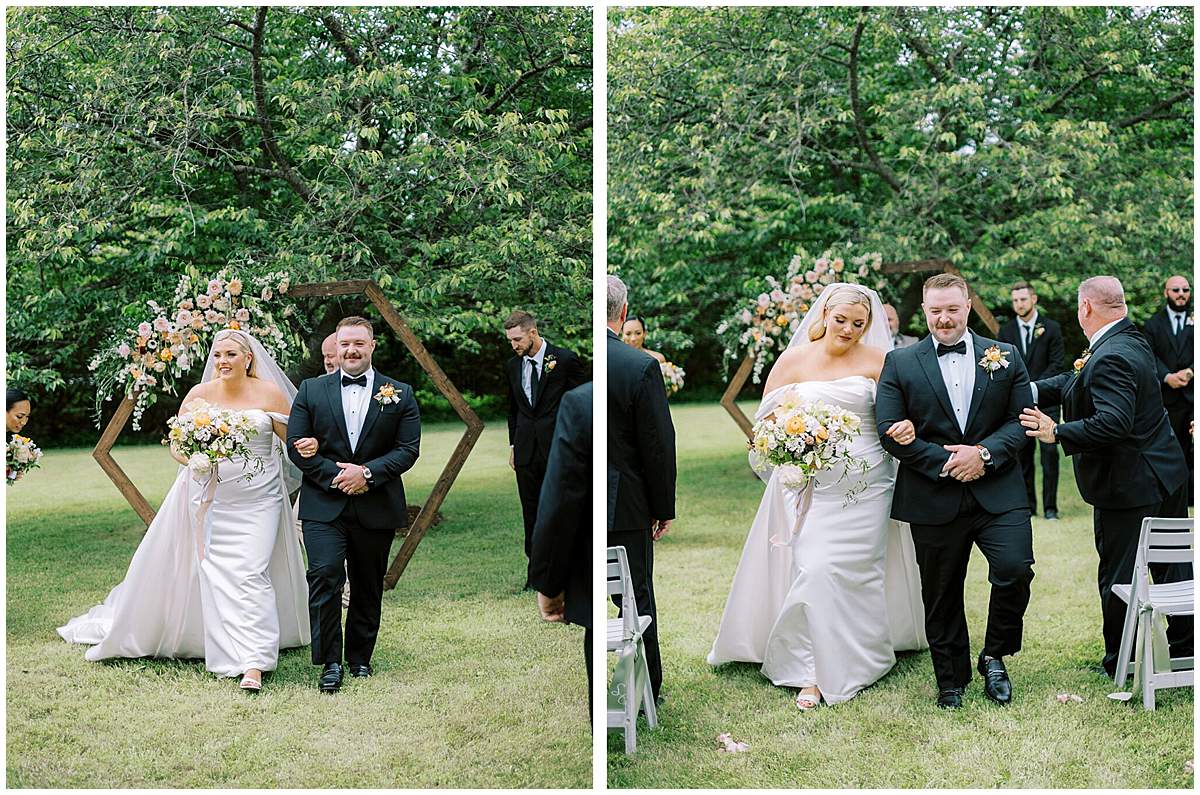 outdoor wedding ceremony Elizabethton Tennessee backyard