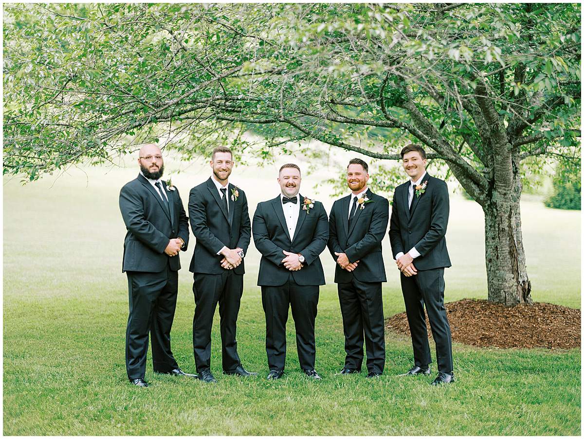 groomsmen portraits Elizabethton Tennessee home wedding