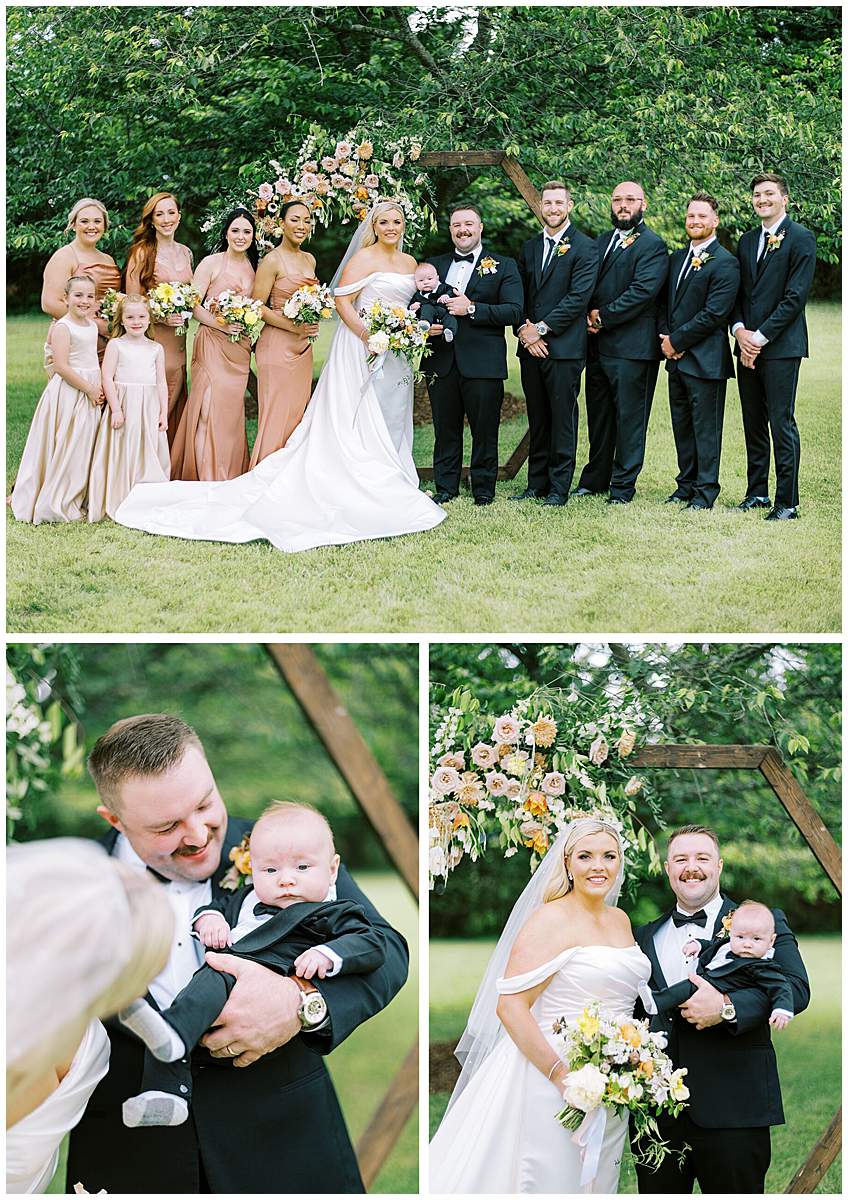 candid bridal party East TN wedding photographer