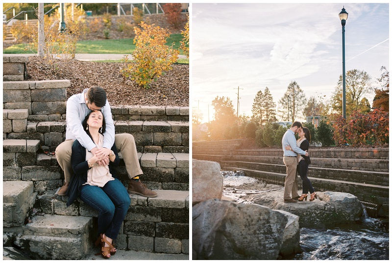 romantic walking engagement photos East Tennessee downtown romantic walking engagement photos East Tennessee downtown
