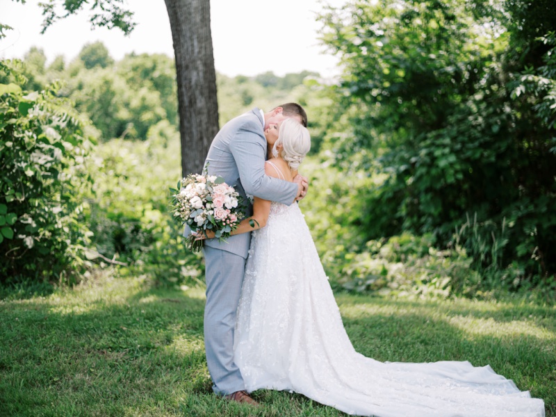 Romantic couple portrait in East Tennessee mountains