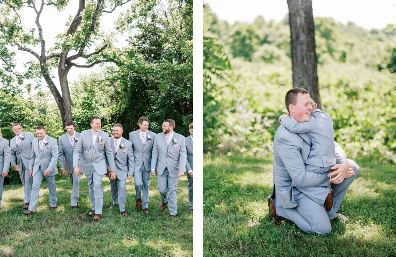 Groomsmen group photo at The Homeplace