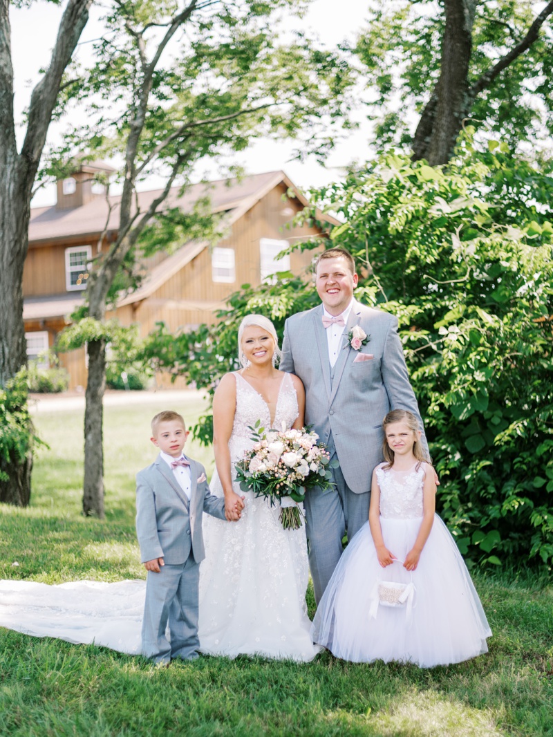 Wedding party celebrating at Greeneville venue