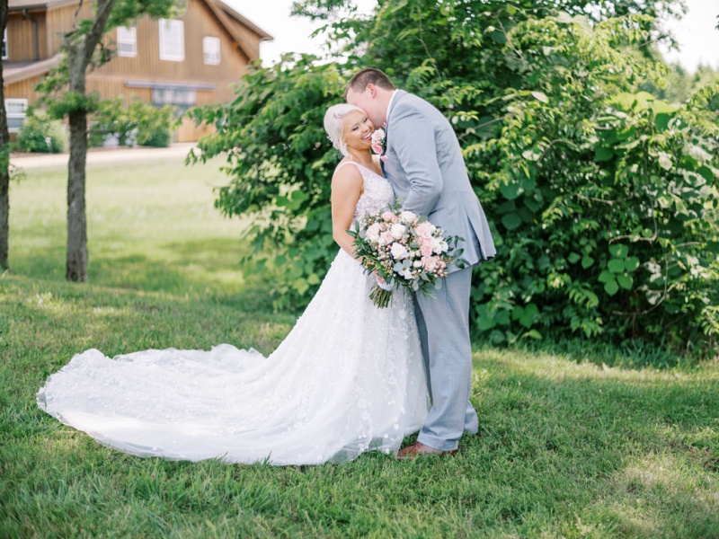 Wedding couple candid moment at Greeneville venue