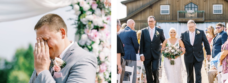 Ceremony setup at The Homeplace Johnston Farms