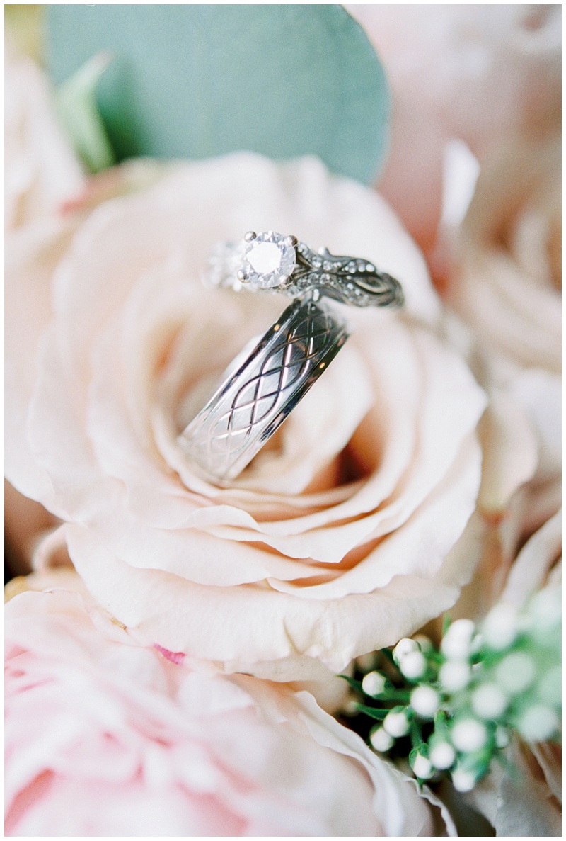 Wedding rings close up at The Bleak House