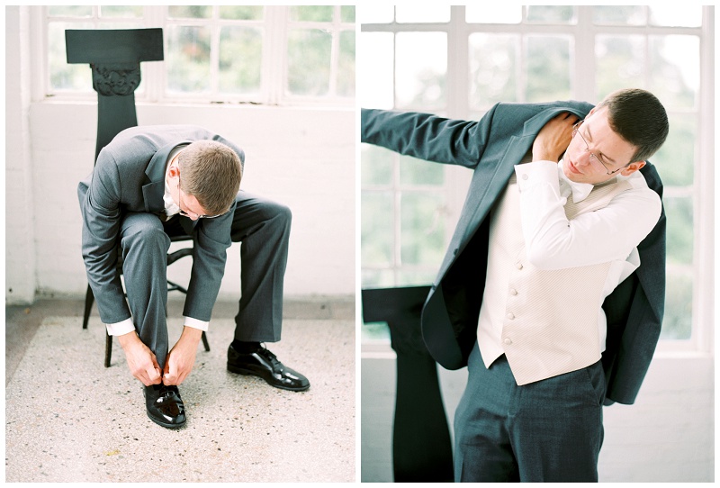 Groom portrait at Knoxville TN wedding venue