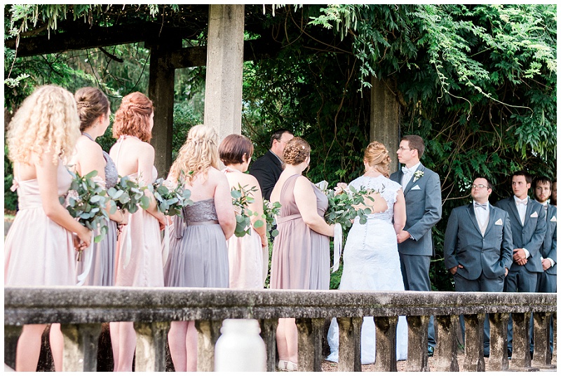 Outdoor ceremony at historic Knoxville TN venue