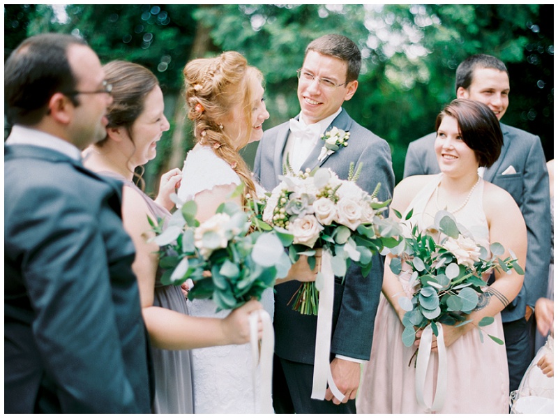 Bridal party candid Knoxville TN wedding