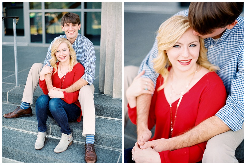 Romantic engagement photos at University of Mississippi campus Romantic engagement photos at University of Mississippi campus