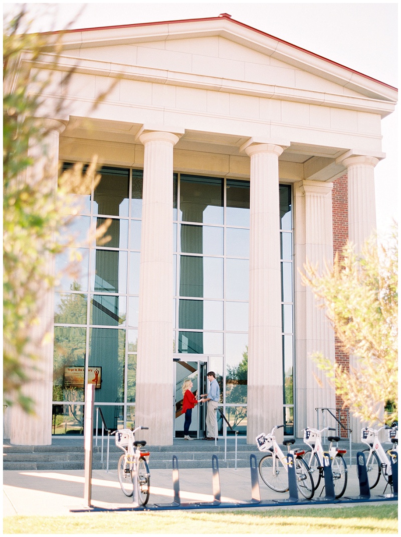 Engagement session in Oxford with couple at Ole Miss campus Engagement session in Oxford with couple at Ole Miss campus