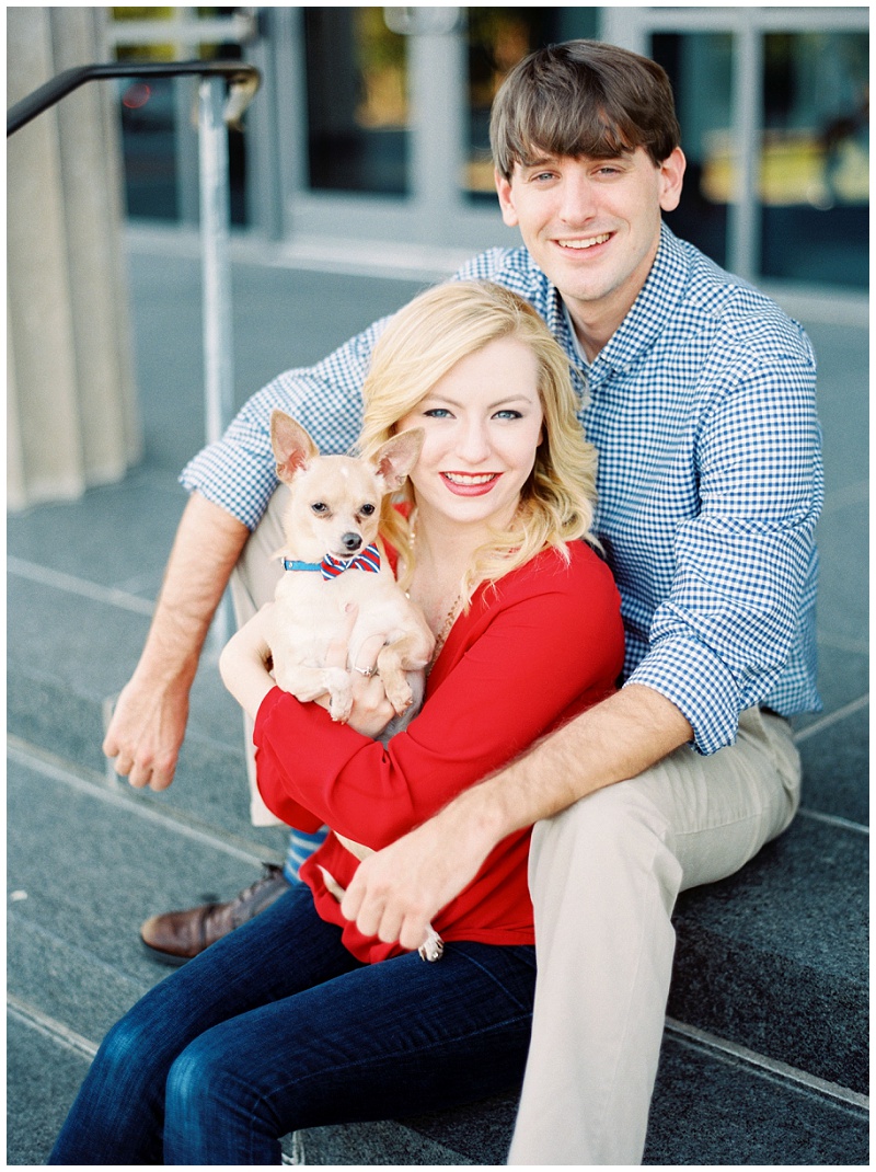 Couple portrait at Oxford Square engagement session Couple portrait at Oxford Square engagement session