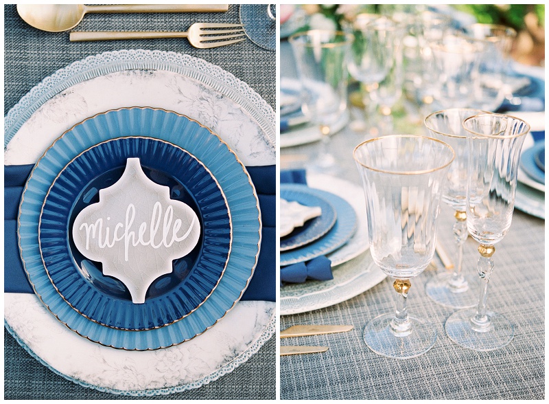 Elegant reception styling at Houston TX garden wedding venue