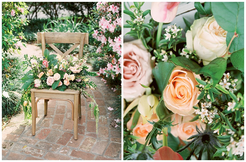 garden ceremony fireplace at Houston wedding venue