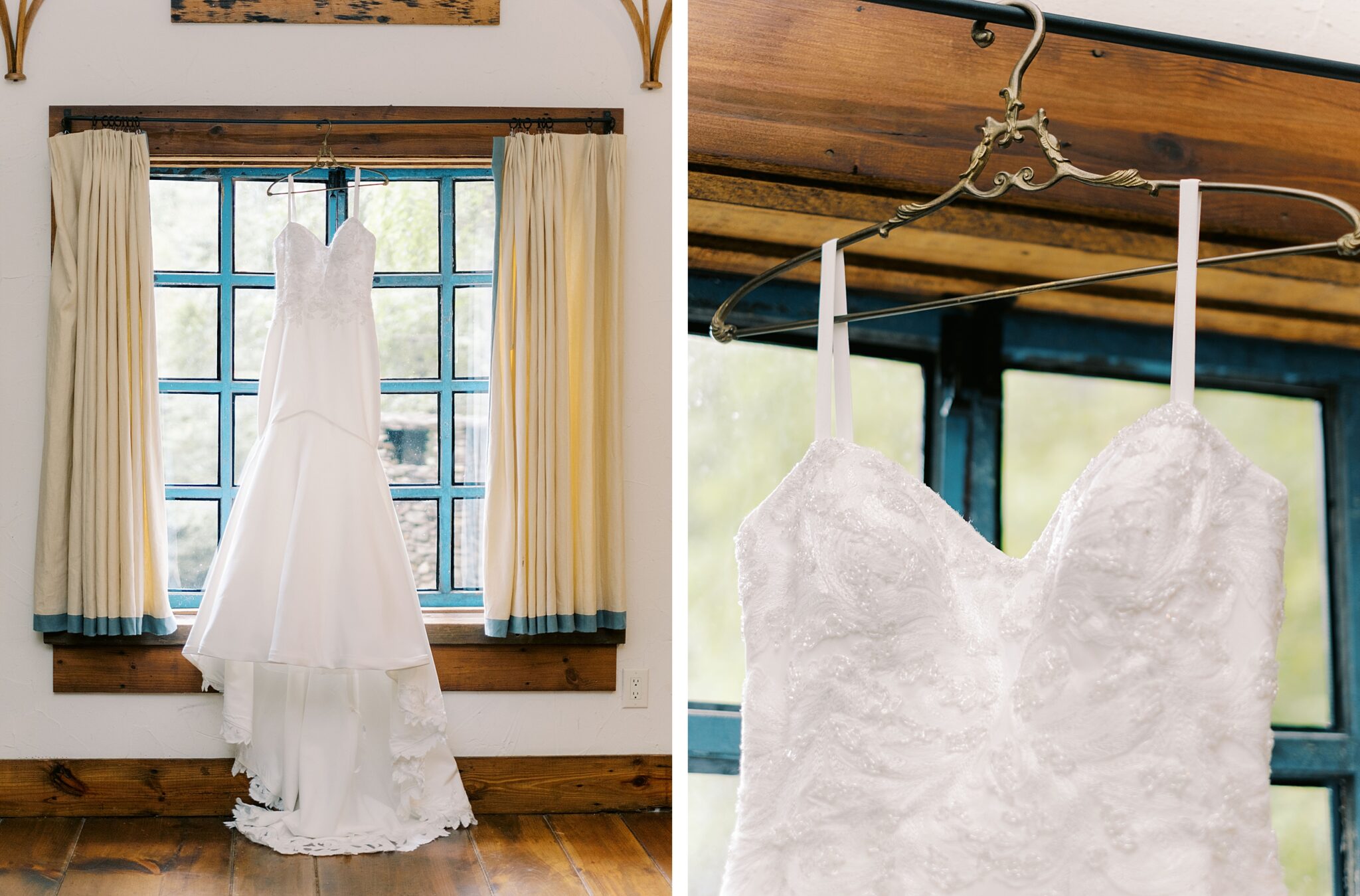 wedding dress details at Blue Ridge Mountains vineyard wedding