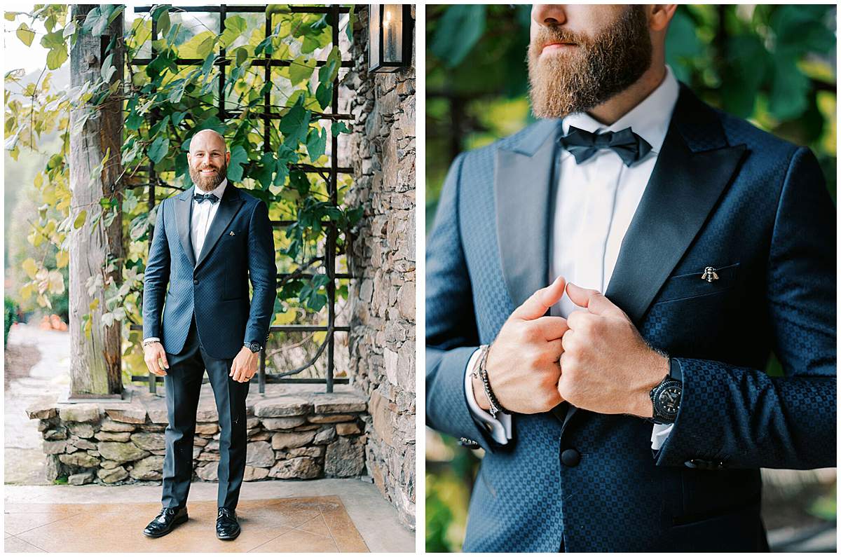 Groom portrait at The Vineyards at Betty’s Creek Sylva NC
