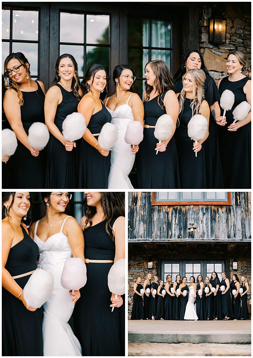 Bridesmaids and groomsmen NC vineyard wedding venue