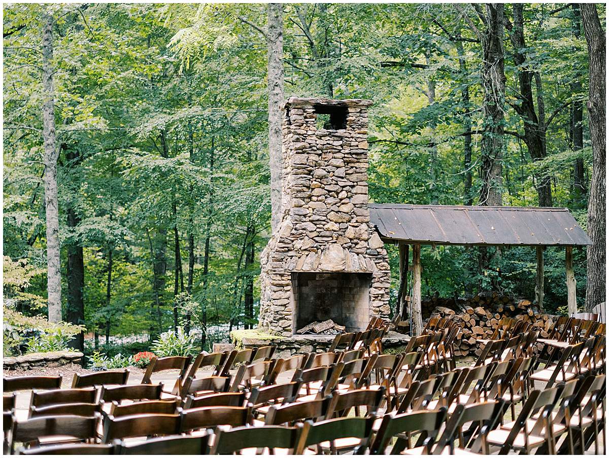 Wedding ceremony at The Vineyards at Betty’s Creek Sylva NC
