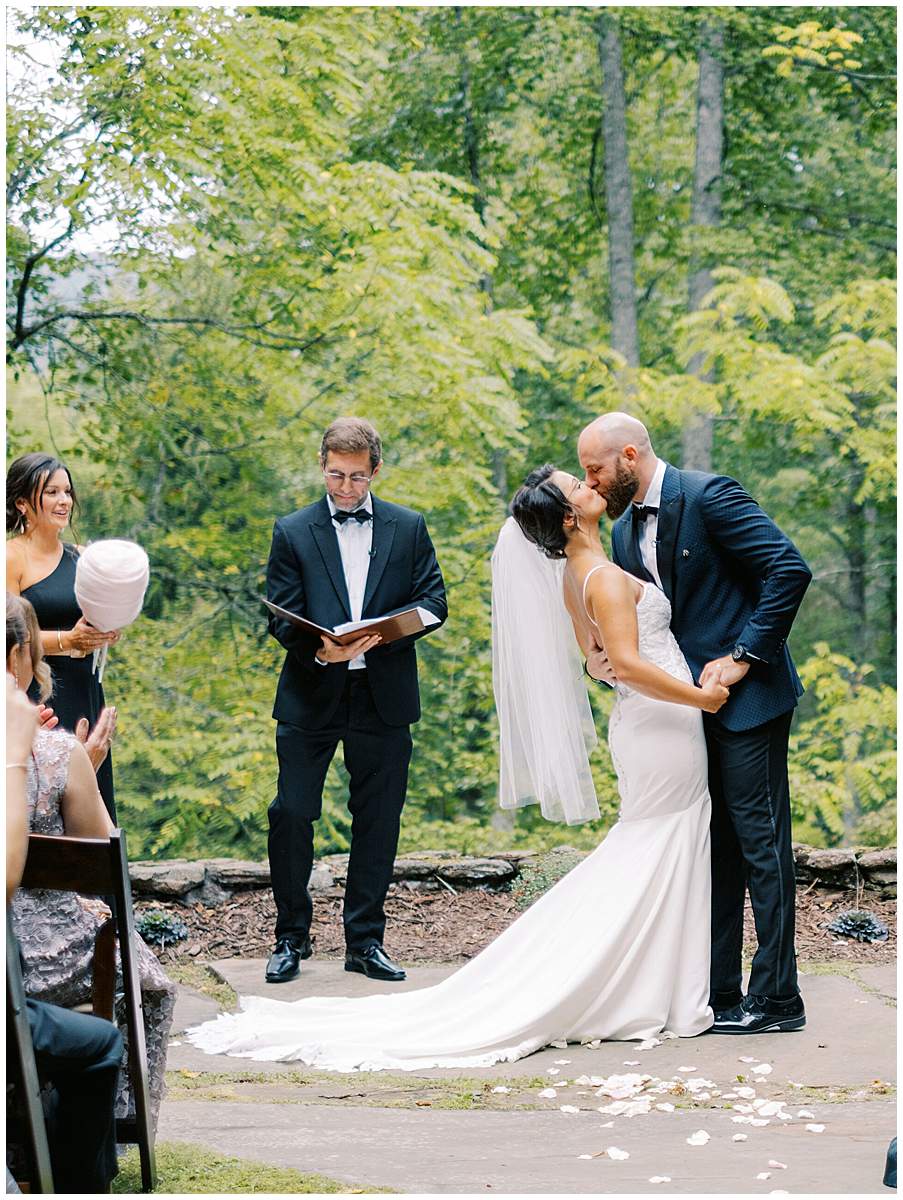Outdoor vineyard ceremony Sylva NC