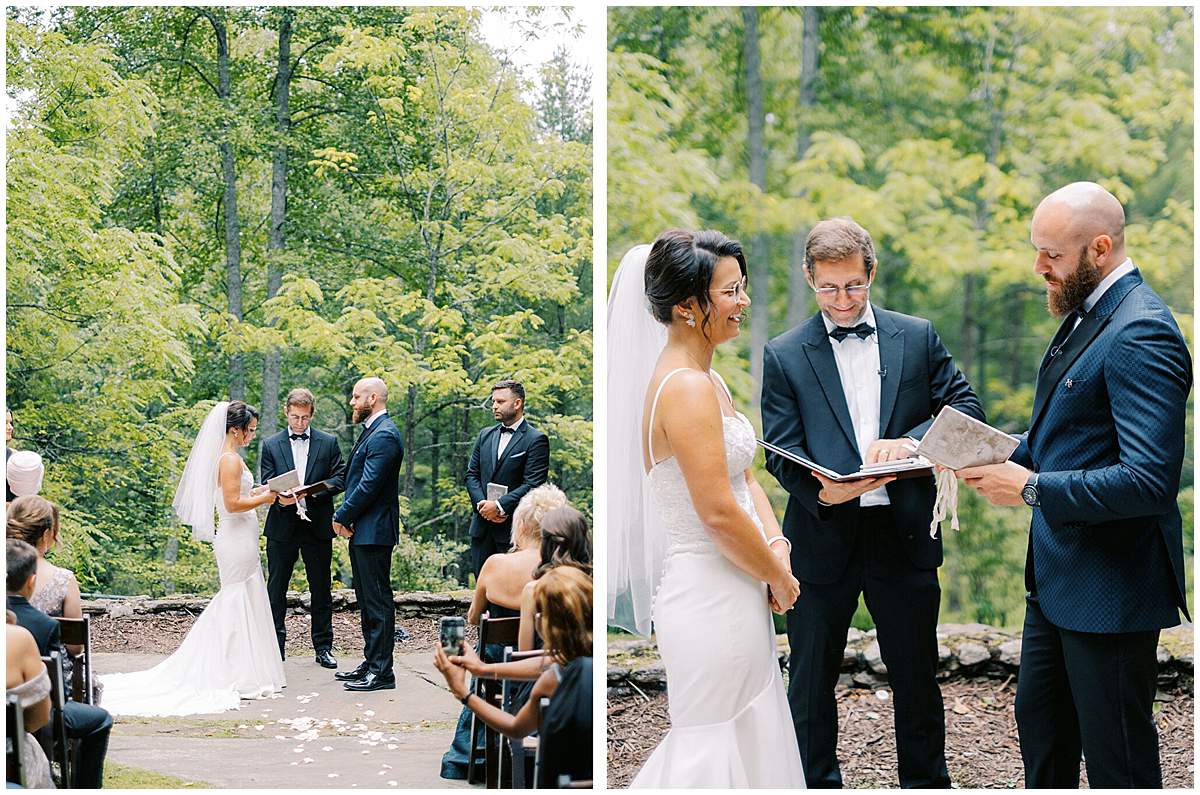 Scenic ceremony Blue Ridge Mountains wedding venue