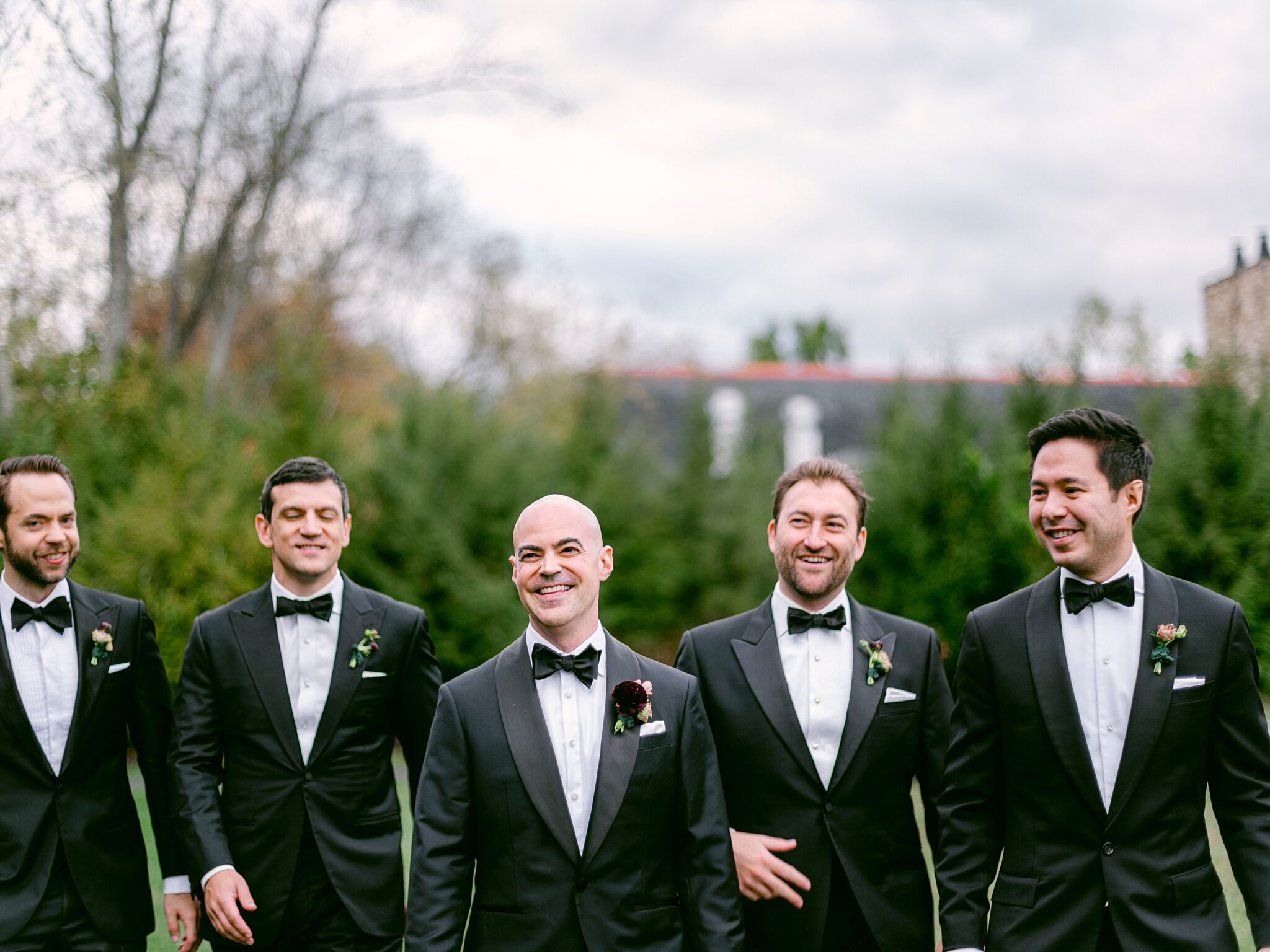 Groomsmen portrait at The Olde Farm wedding