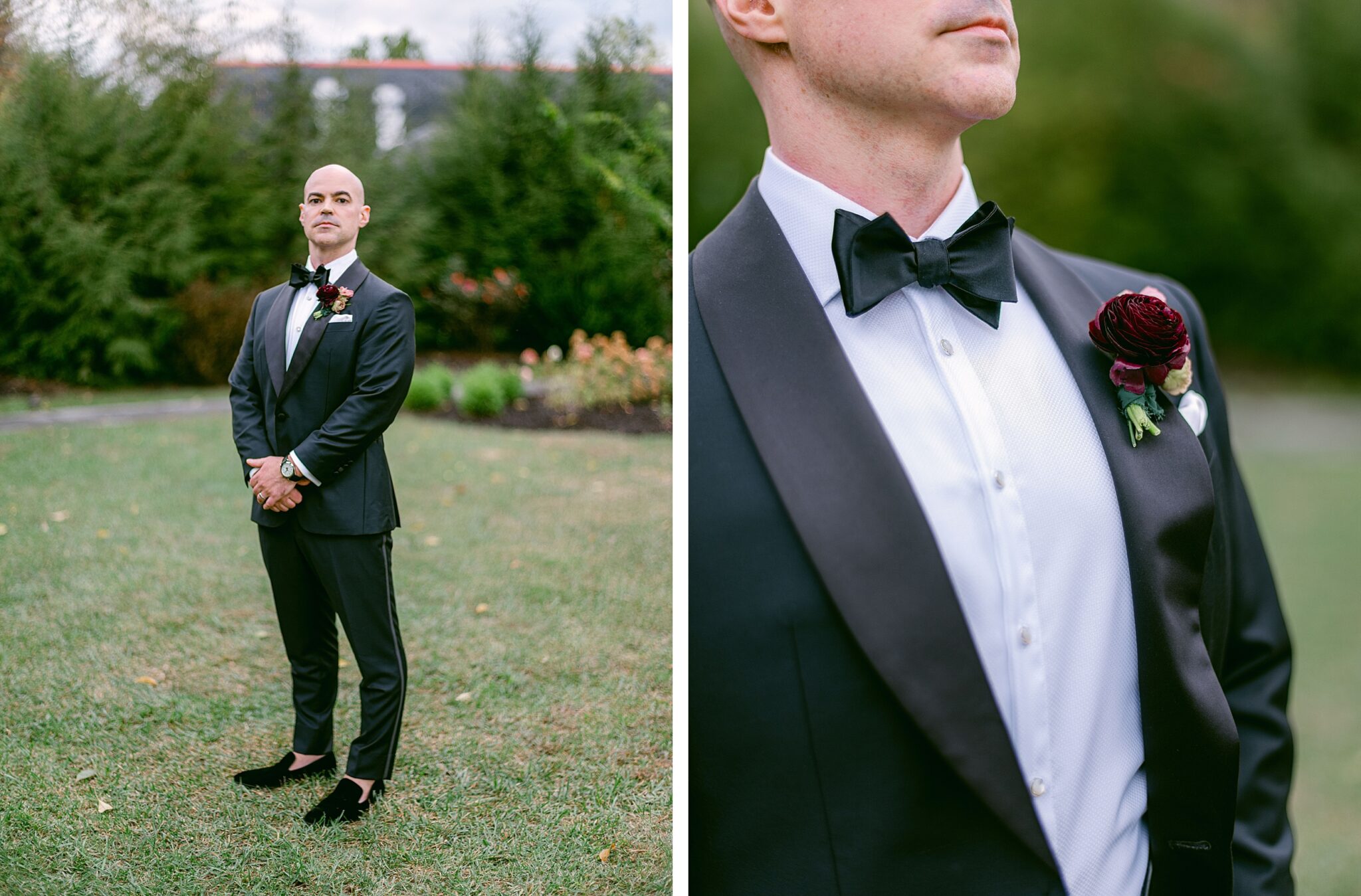 Groom portrait at The Olde Farm wedding in Bristol Virginia