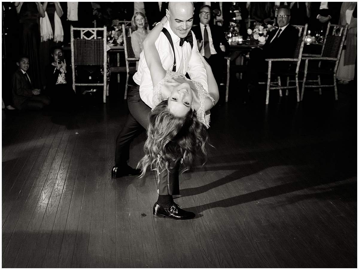 Celebration with friends at The Olde Farm wedding
