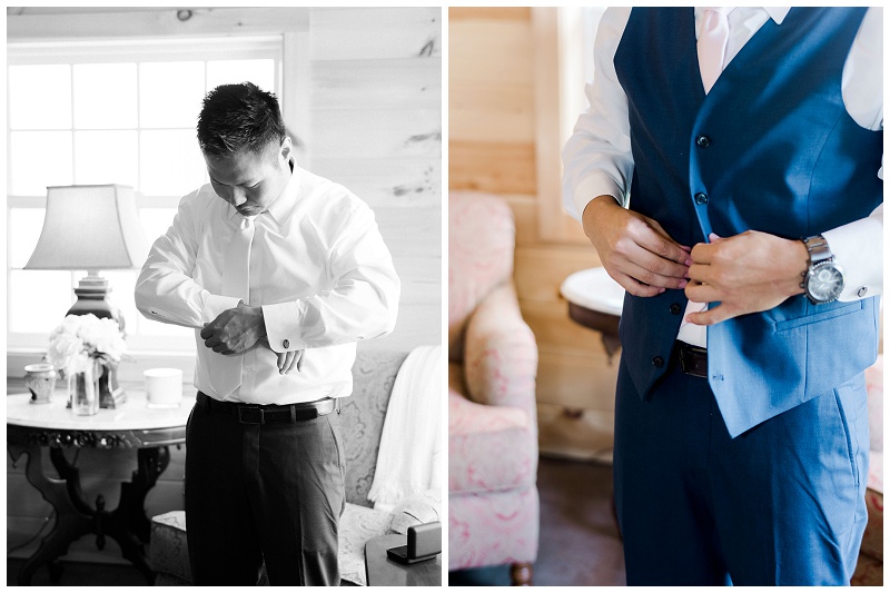 Stylish groom portrait at The Homeplace at Johnston Farm wedding