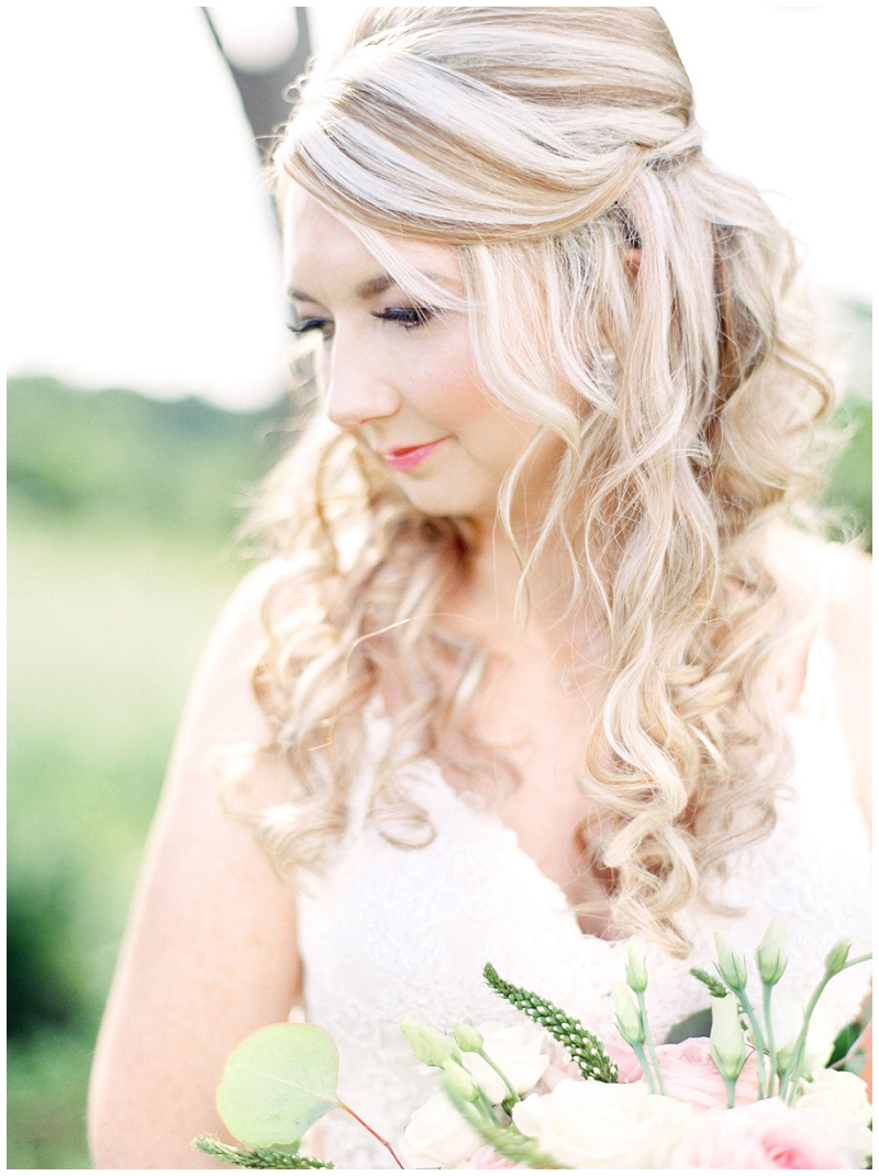 Bride portrait at The Homeplace at Johnston Farm wedding with mountain views