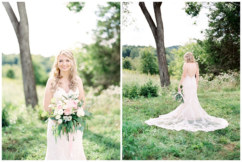 Timeless bride portrait at The Homeplace at Johnston Farm wedding