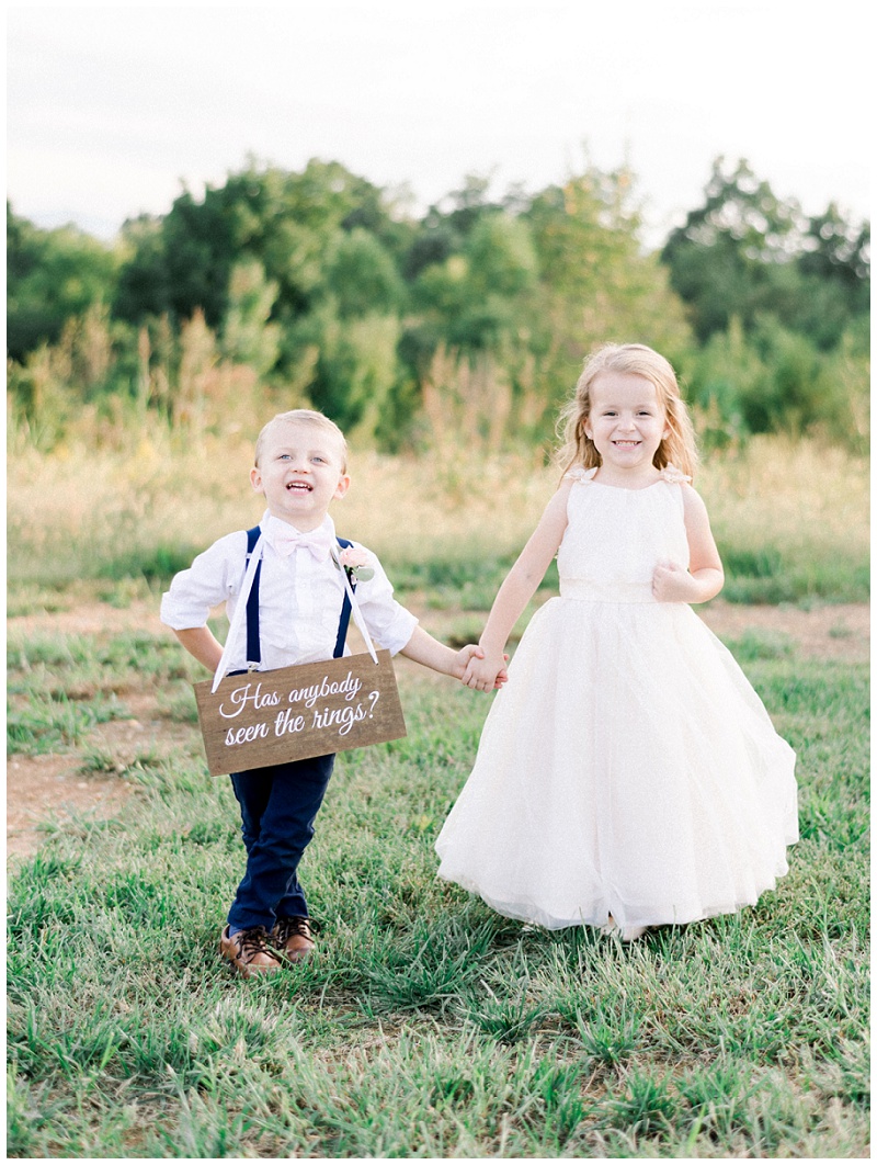 flower girl and ring bearer at The Homeplace at Johnston Farm wedding
