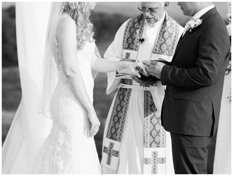 Romantic ceremony moment at The Homeplace at Johnston Farm wedding